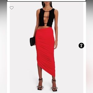 NORMA KAMALI Diana ruched jersey maxi skirt